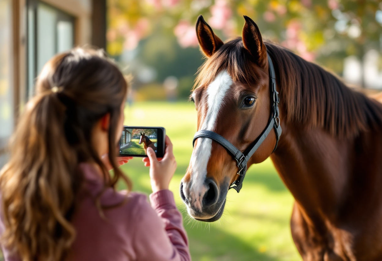 Photo cheval smartphone