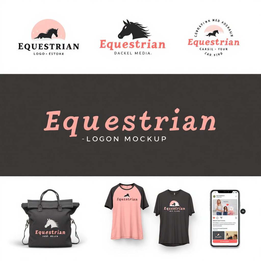 mockups logo équitation